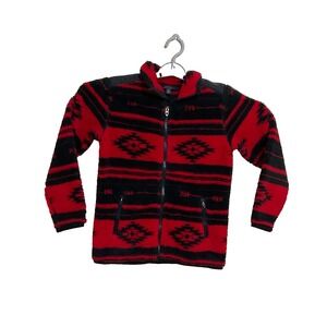 Polo Ralph lauren ATZEC  fleece full zip long sleeved tunic mornach Red  size  M